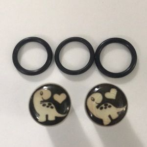 Glow in the dark Dino earrings